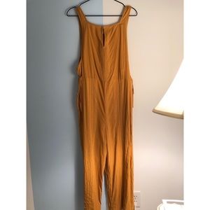 Madewell mustard lightweight cotton jumpsuit